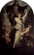 Euphrosyne vor der Phantasie und der Temperantia